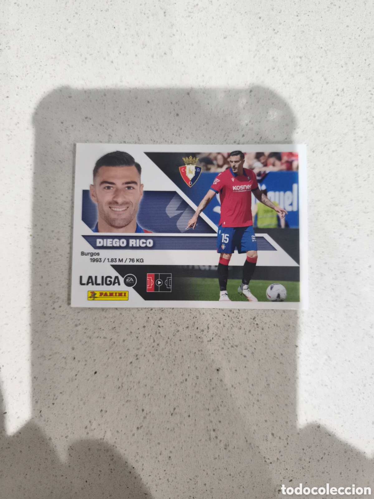 Cromos de f&uacute;tbol: CROMO N&Uacute;MERO 9 BIS COLOCA DIEGO RICO OSASUNA. LIGA ESTE 26/27. PANINI. CUARTA EDICI&Oacute;N.