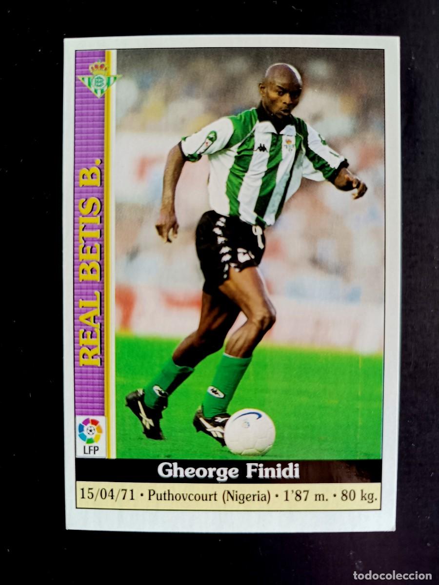 Cromos de f&uacute;tbol: 196 FINIDI - REAL BETIS - MUNDICROMO 2000