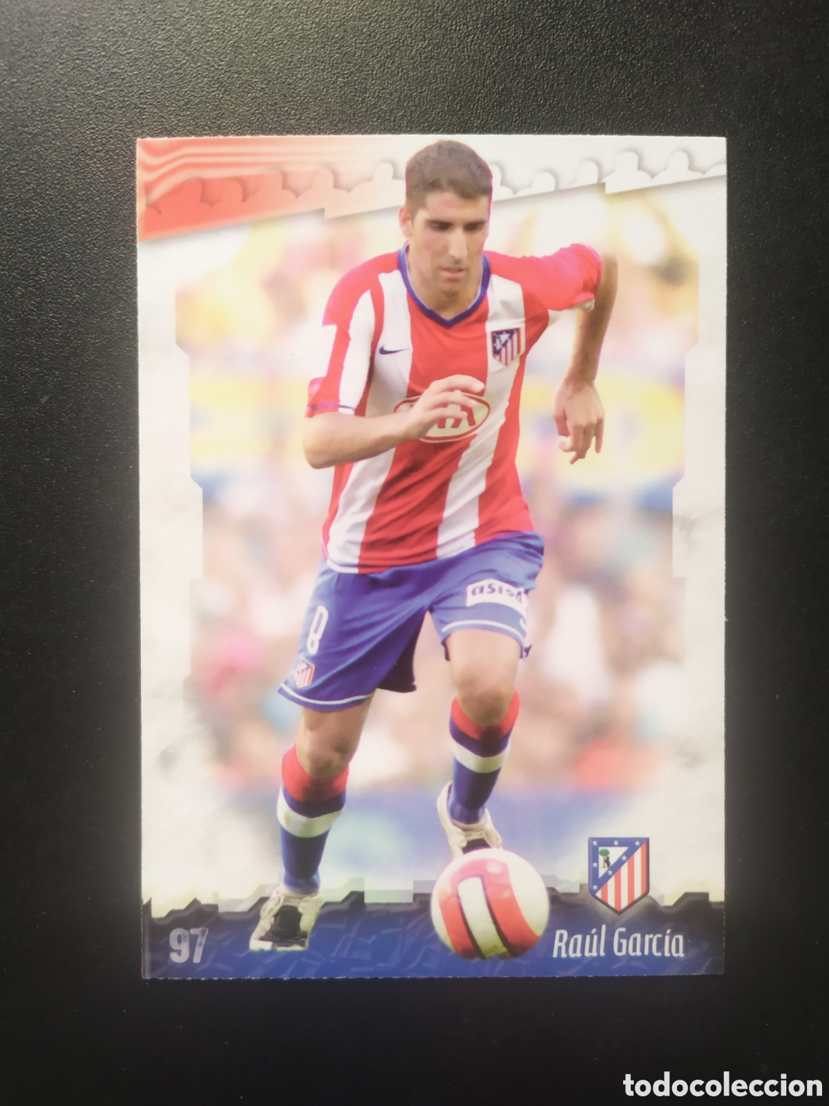 Cromos de f&uacute;tbol: Mundicromo fichas Liga 2008 2009 08 09 Ra&uacute;l Garc&iacute;a error n&deg; 97 Atl&eacute;tico Madrid