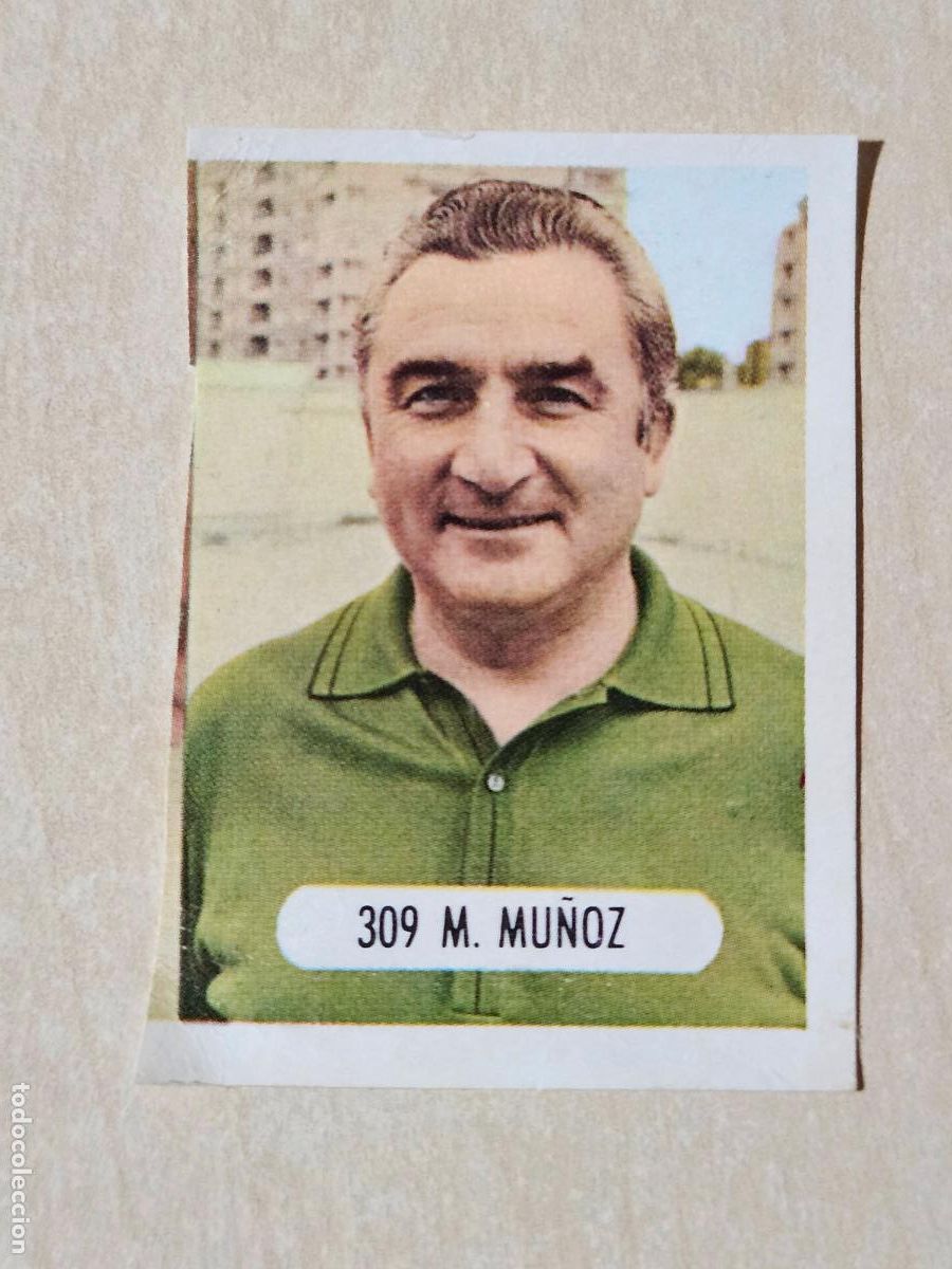 Cromos de f&uacute;tbol: n&ordm; 309 miguel mu&ntilde;oz - entrenadores - Editorial Ruiz Romero 1971-1972, 71-72 - cromo recuperado