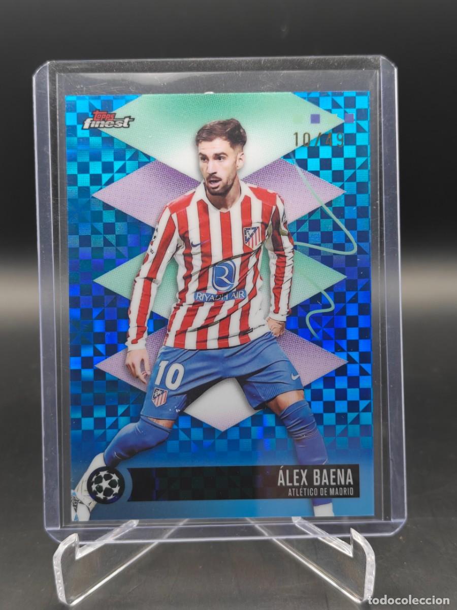 Cromos de f&uacute;tbol: &Aacute;lex Baena Topps Finest #481 Rare azul cuadros 10/49 Atl&eacute;tico de Madrid