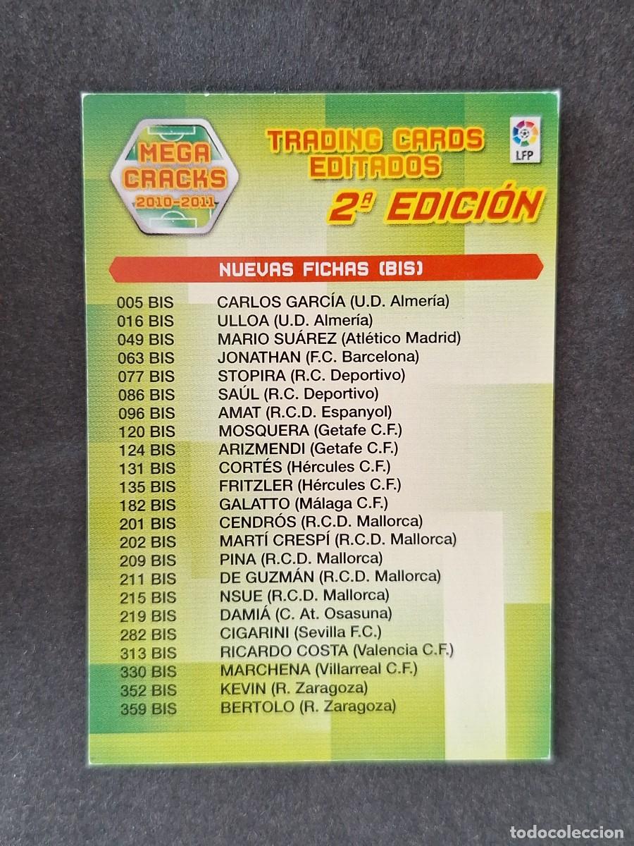 Cromos de f&uacute;tbol: LVM INDICE 2&ordf; SEGUNDA EDICION PANINI MEGACRACKS 2010 2011 10 11