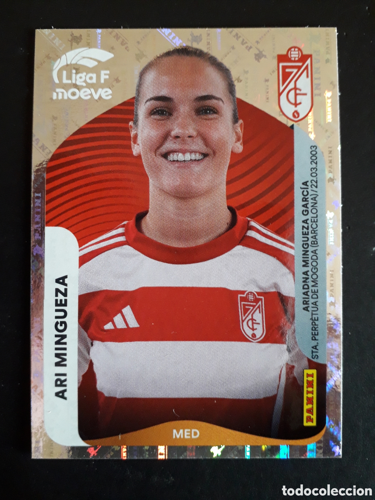 Cromos de f&uacute;tbol: ARI MINGUEZA GRANADA N&deg; 212 LIGA F FEMENINA 2025 2026 25 26 PANINI SIN PEGAR PEDIDO M&Iacute;NIMO 3&euro;