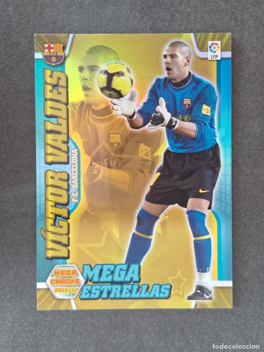 Cromos de f&uacute;tbol: LVM VICTOR VALDES F. C. BARCELONA MEGA ESTRELLAS 363 PANINI MEGACRACKS 2010 2011 10 11