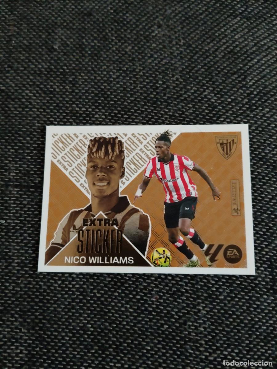Cromos de f&uacute;tbol: Extra sticker bronce Nico Williams Athletic club ediciones este liga 2026-27
