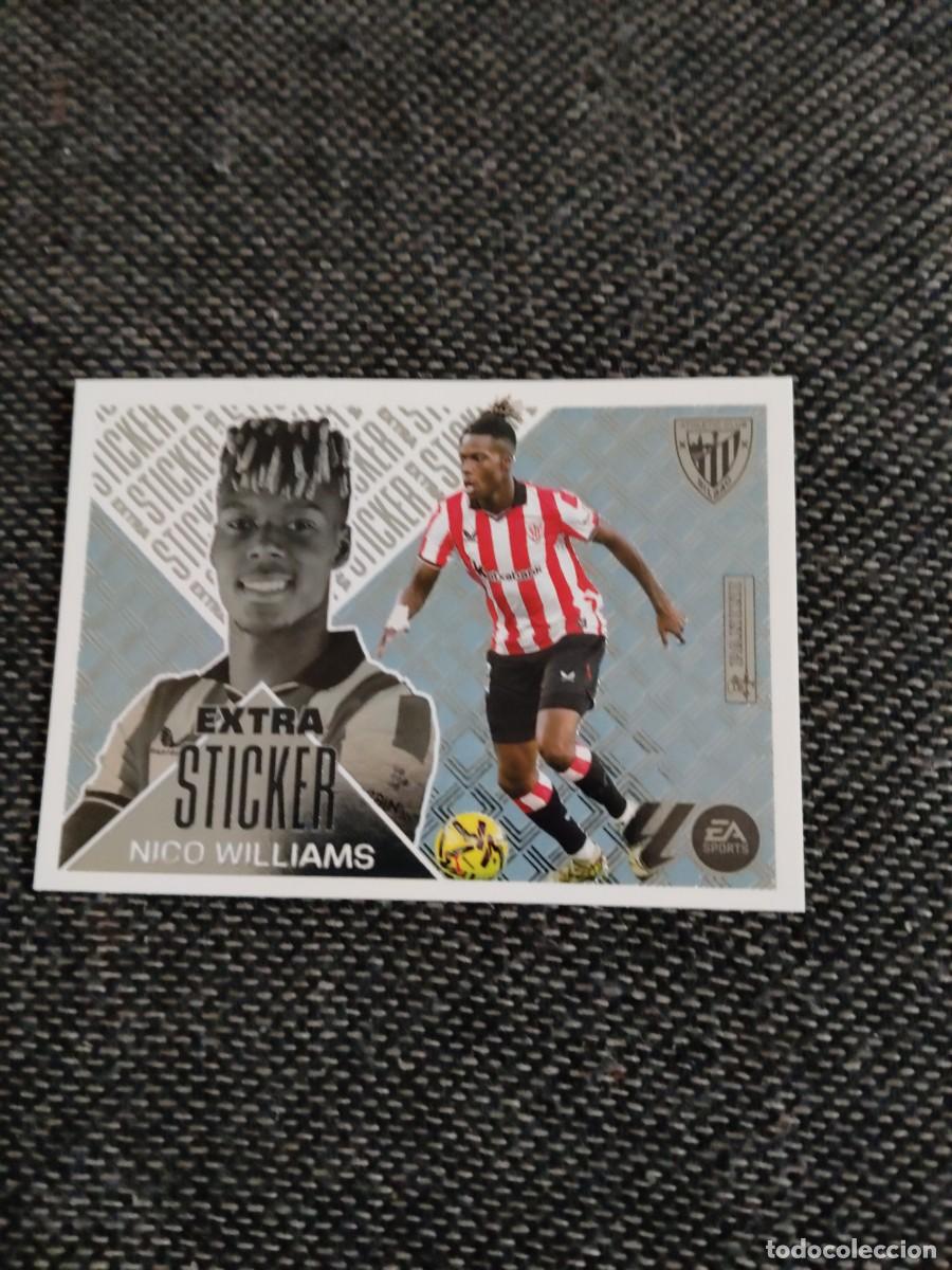Cromos de f&uacute;tbol: Extra sticker plata Nico williams Athletic club ediciones este liga 2026-27