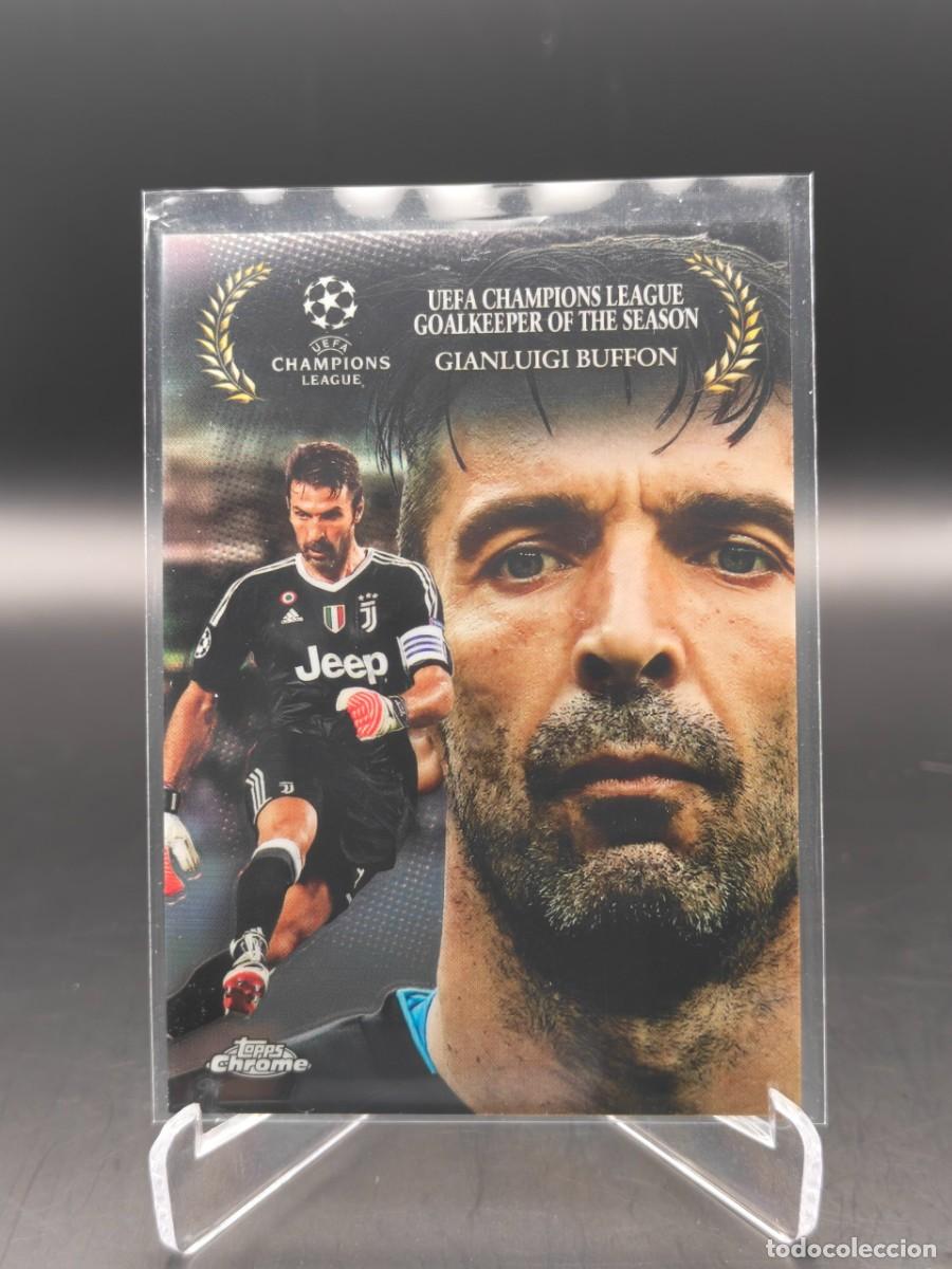 Football Stickers: Gianluigi Buffon Topps Chrome Awards AW-GBU Juventus 2018