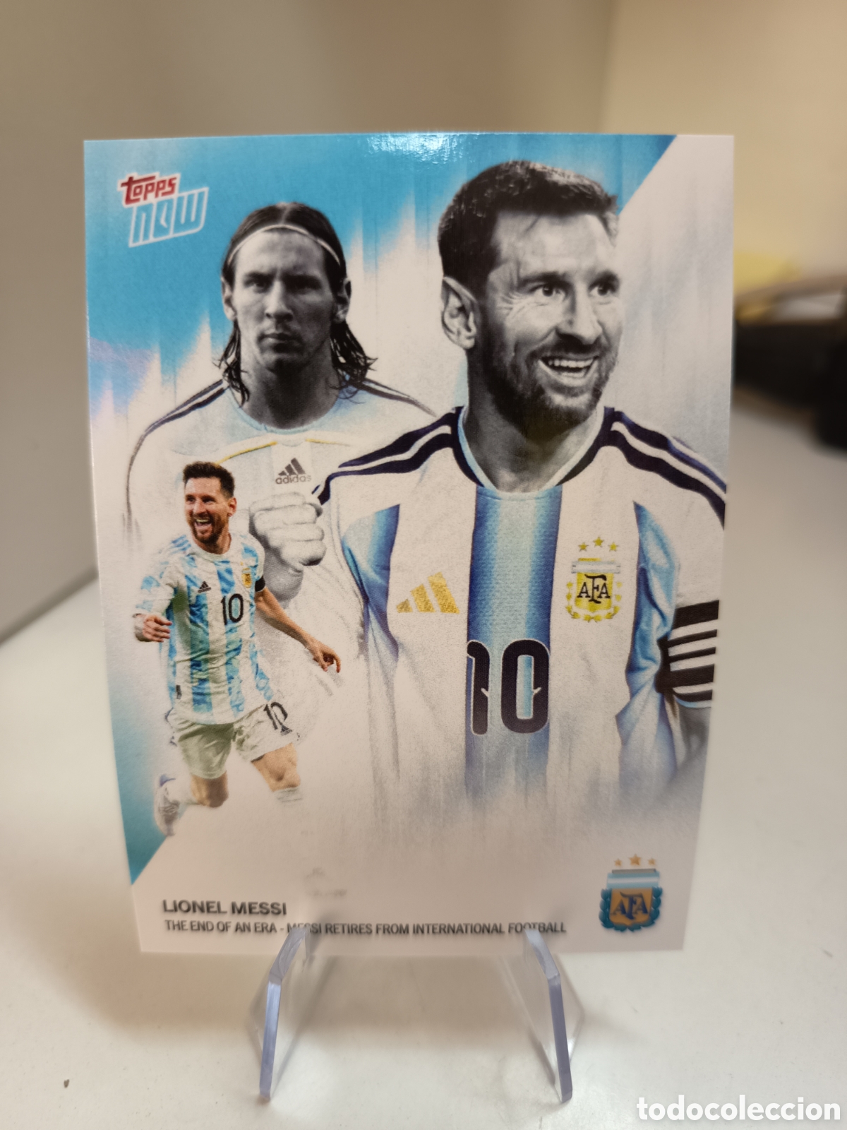 Cromos de f&uacute;tbol: Lionel Messi 001 The End Of An Era Topps Now 2026 Argentina