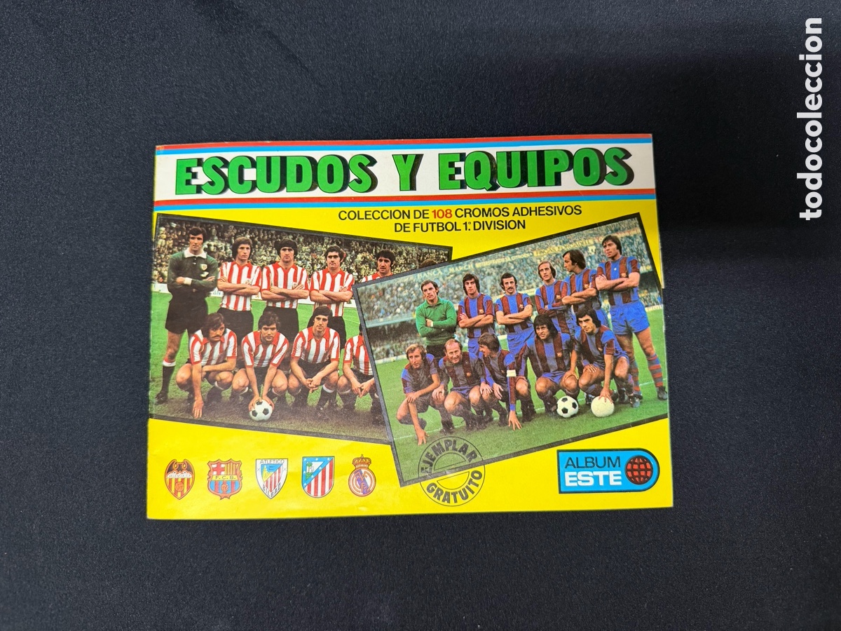 Cromos de f&uacute;tbol: ESCUDOS Y EQUIPOS EDICIONES ESTE ALBUM DE CROMOS CASI COMPLETO CON LOS ESCUDOS