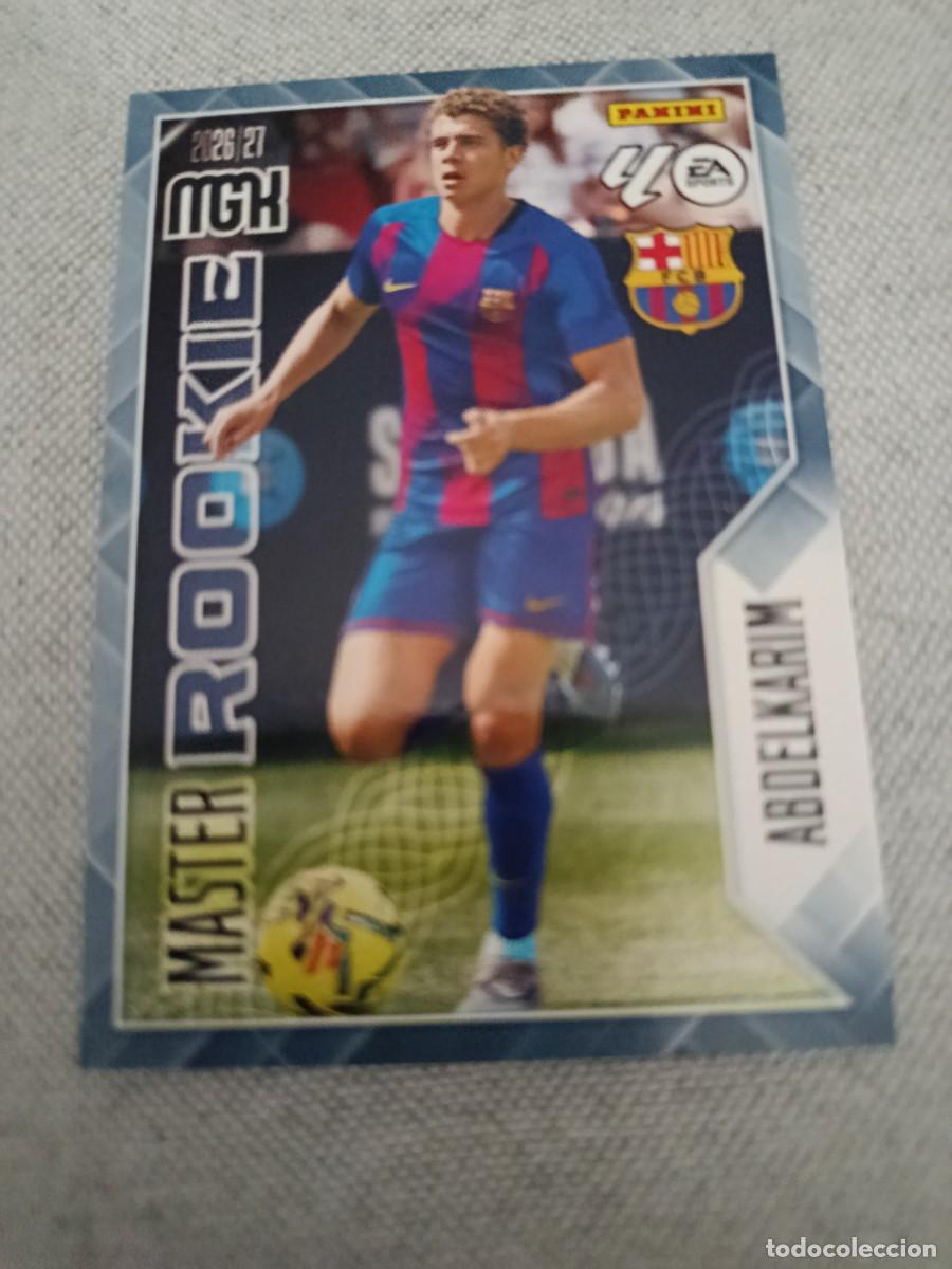 Cromos de f&uacute;tbol: Megacracks 26/27. 406- Abdelkarim. Barcelona. M&aacute;ster rookie.