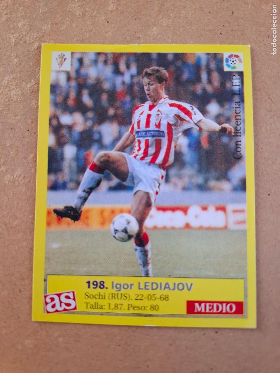 Cromos de f&uacute;tbol: LIGA 95 96 1995 1996 - AS - 198 LEDIAJOV / LEDIAKHOV - SPORTING GIJ&Oacute;N ( NUNCA PEGADO )