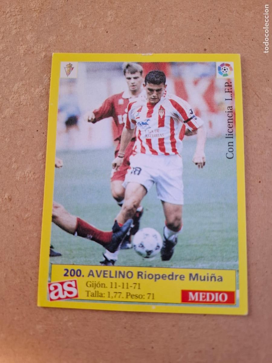 Cromos de f&uacute;tbol: LIGA 95 96 1995 1996 - AS - 200 AVELINO - SPORTING GIJ&Oacute;N ( NUNCA PEGADO )