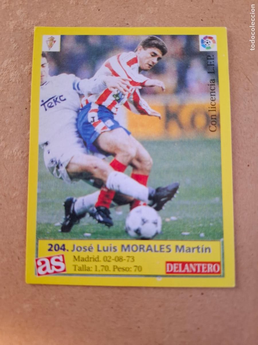 Cromos de f&uacute;tbol: LIGA 95 96 1995 1996 - AS - 204 MORALES - SPORTING GIJ&Oacute;N ( NUNCA PEGADO )