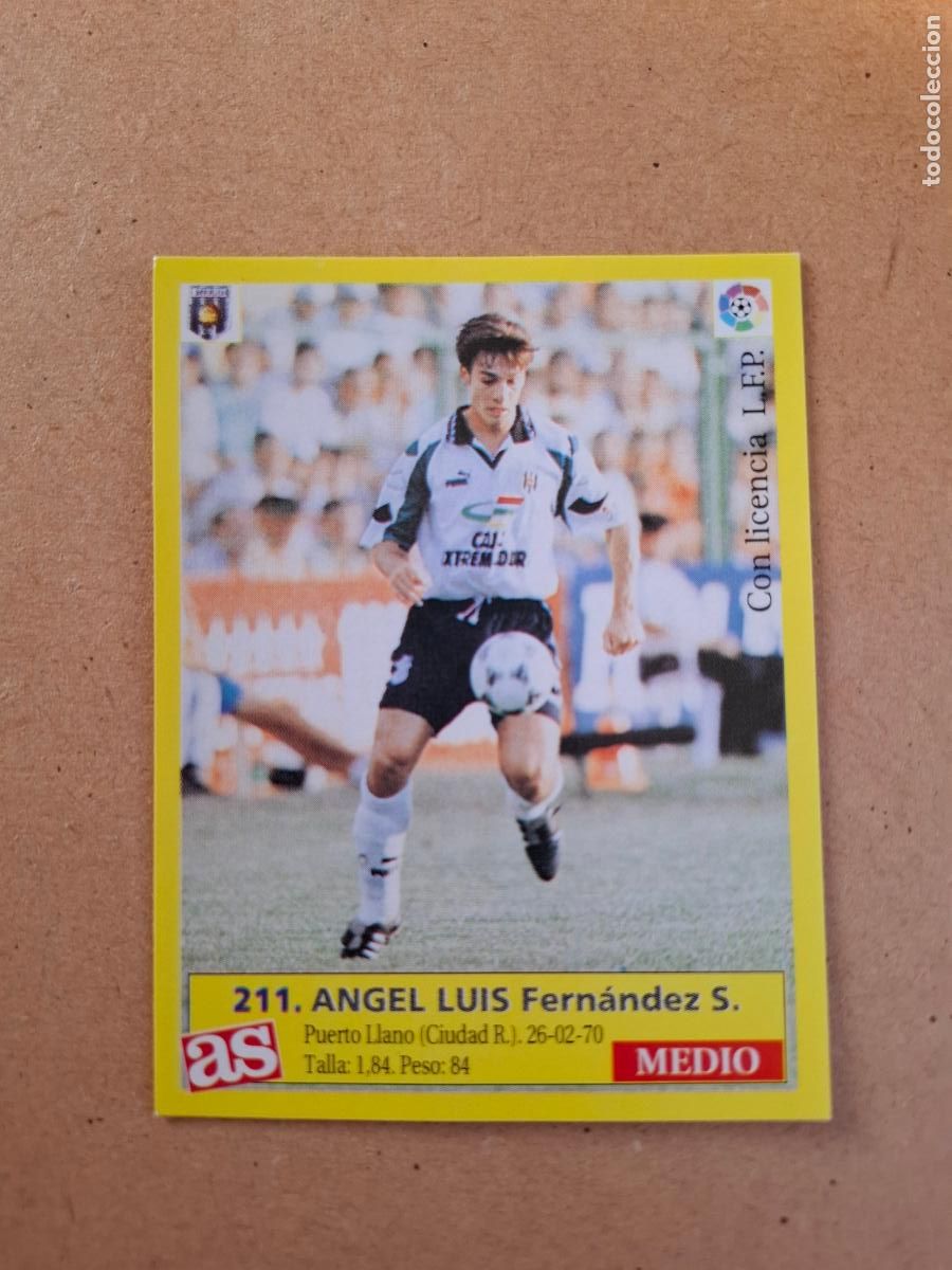 Cromos de f&uacute;tbol: LIGA 95 96 1995 1996 - AS - 211 &Aacute;NGEL LUIS - M&Eacute;RIDA C.P. ( NUNCA PEGADO )
