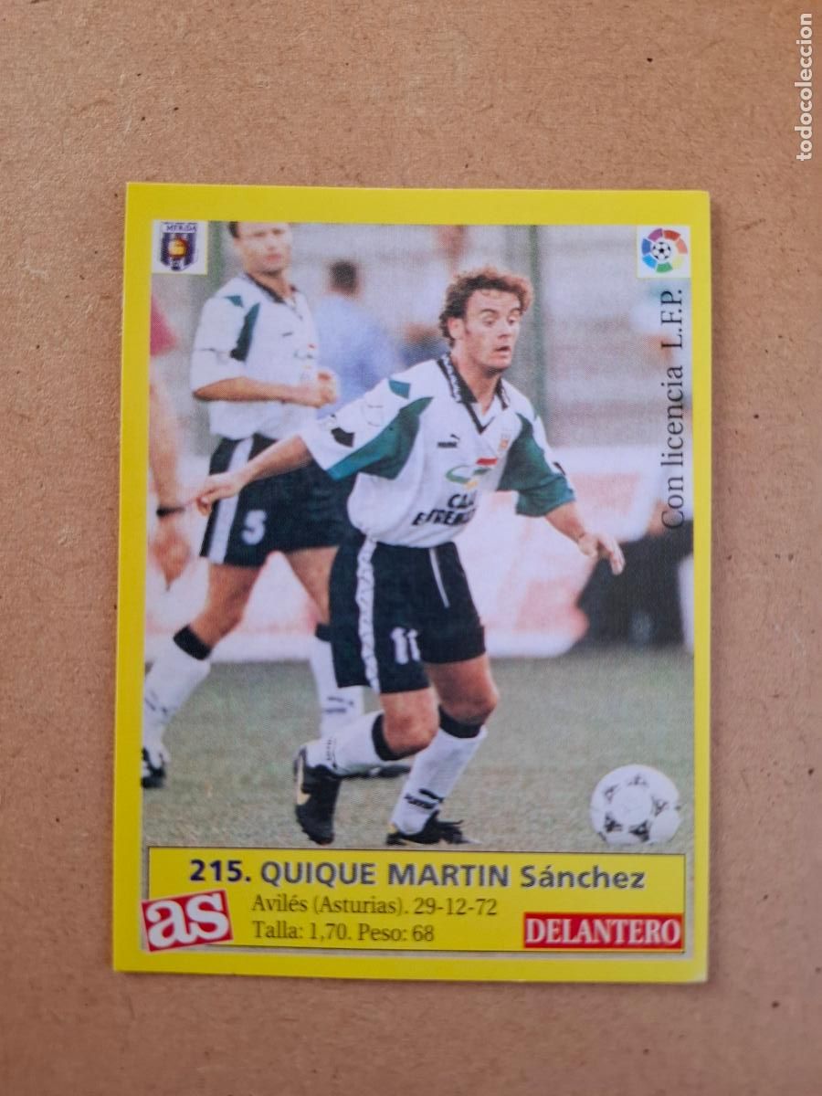 Cromos de f&uacute;tbol: LIGA 95 96 1995 1996 - AS - 215 QUIQUE MARTIN - M&Eacute;RIDA C.P. ( NUNCA PEGADO )