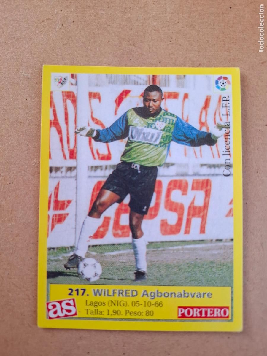 Cromos de f&uacute;tbol: LIGA 95 96 1995 1996 - AS - 217 WILFRED - RAYO VALLECANO ( NUNCA PEGADO )