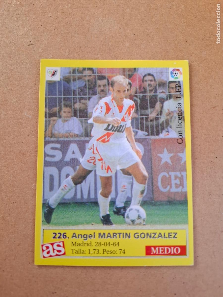 Cromos de f&uacute;tbol: LIGA 95 96 1995 1996 - AS - 226 MARTIN GONZ&Aacute;LEZ - RAYO VALLECANO ( NUNCA PEGADO )