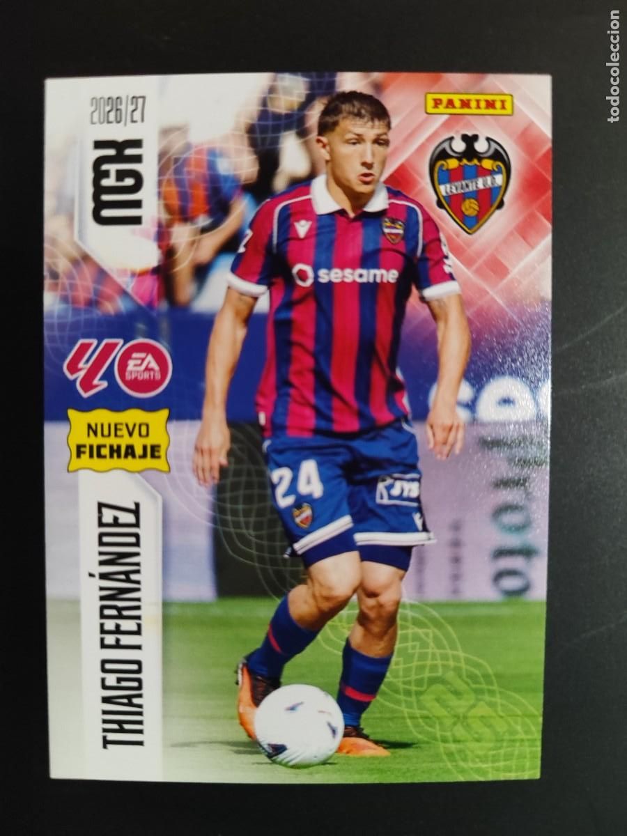 Football Stickers: TERCERA EDICION MEGACRACKS 26/27 3&ordf; EDICION CARD N. FICHAJE THIAGO FERNANDEZ LEVANTE # 503
