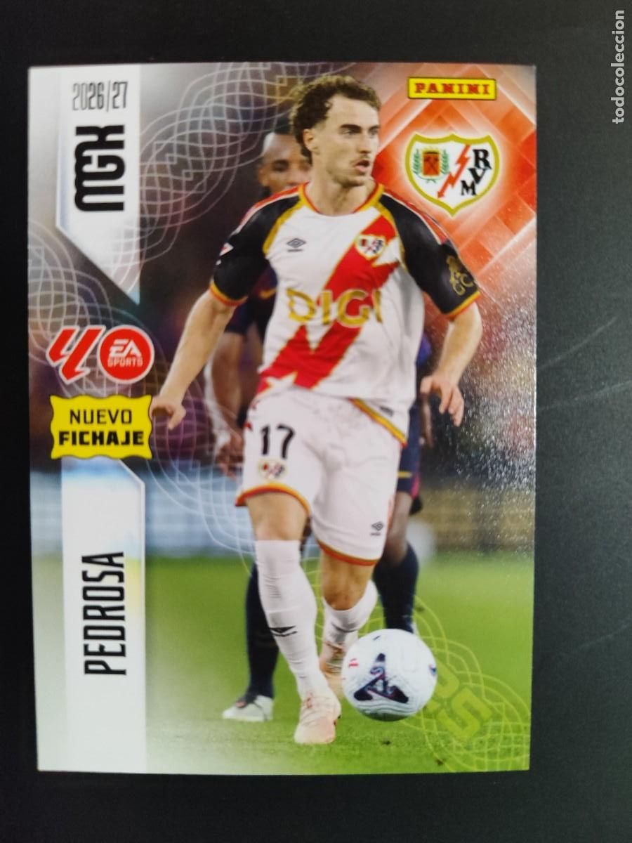Football Stickers: TERCERA EDICION MEGACRACKS 26/27 3&ordf; EDICION CARD N. FICHAJE PEDROSA RAYO VALLECANO # 491
