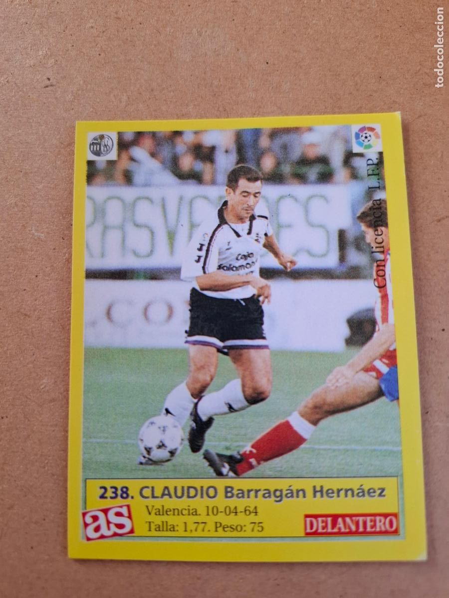 Football Stickers: LIGA 95 96 1995 1996 - AS - 238 CLAUDIO - U.D. SALAMANCA ( NUNCA PEGADO )