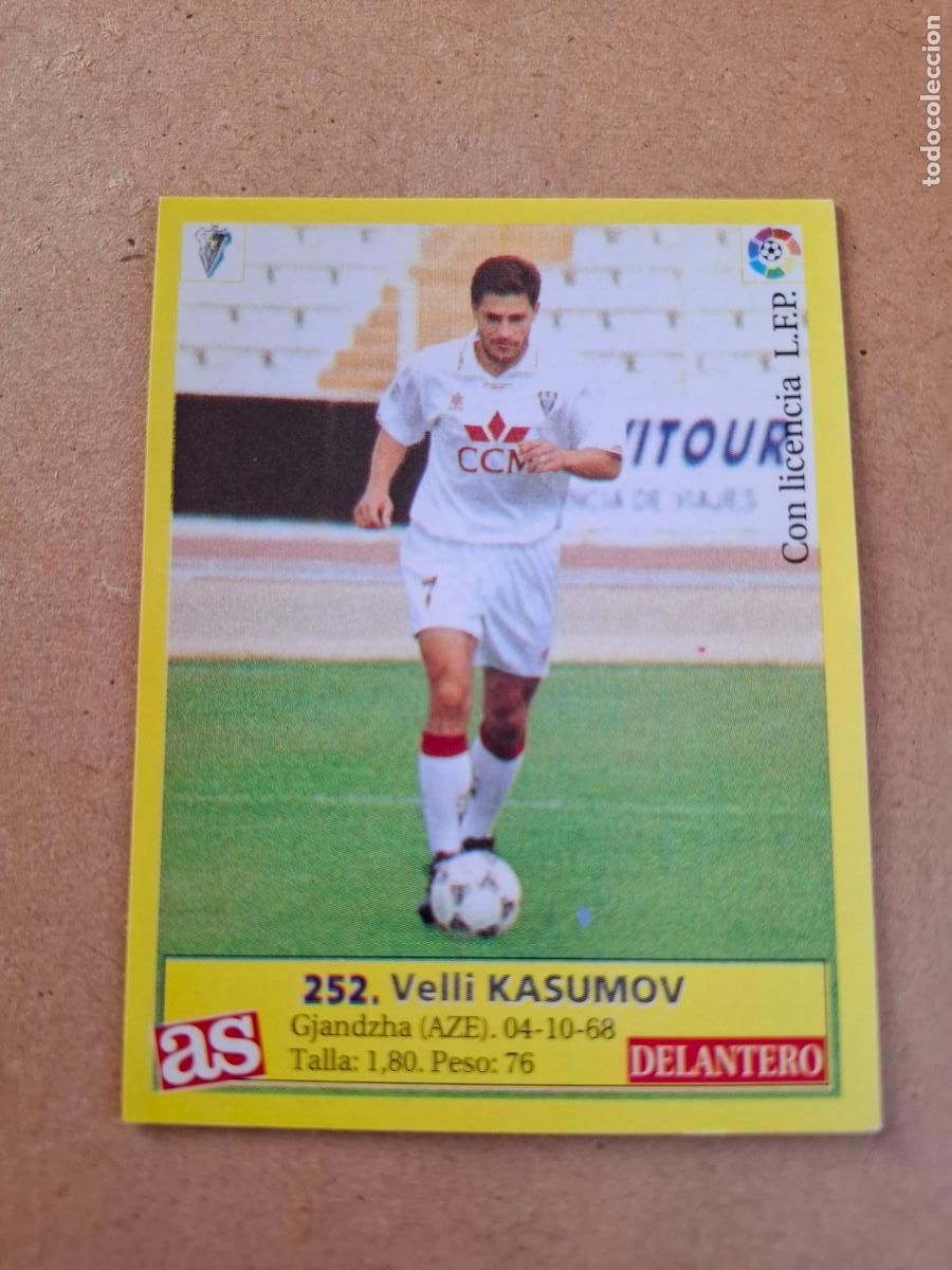 Cartes &agrave; collectionner de Football: LIGA 95 96 1995 1996 - AS - 252 KASUMOV - ALBACETE BALOMPIE ( NUNCA PEGADO )