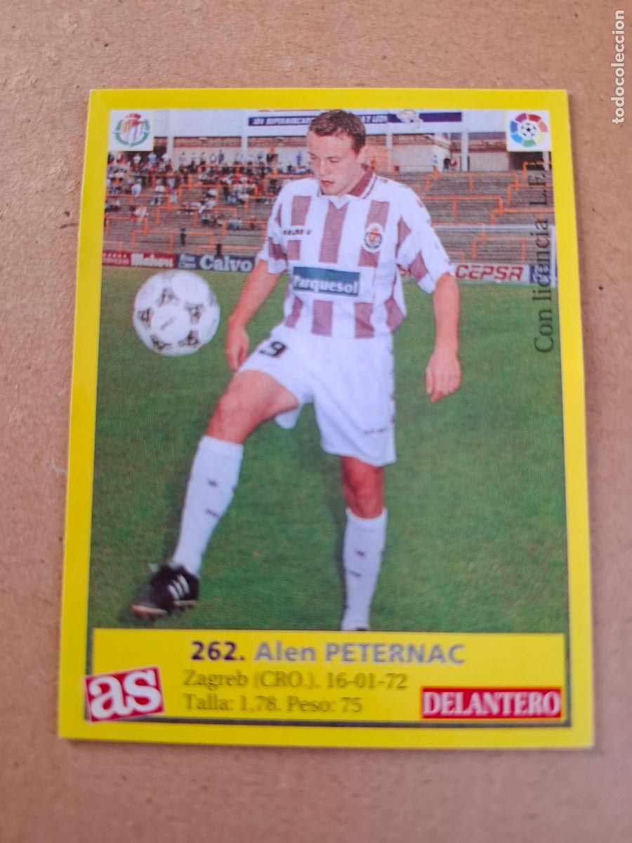 Cromos de f&uacute;tbol: LIGA 95 96 1995 1996 - AS - 262 PETERNAC - REAL VALLADOLID ( NUNCA PEGADO )