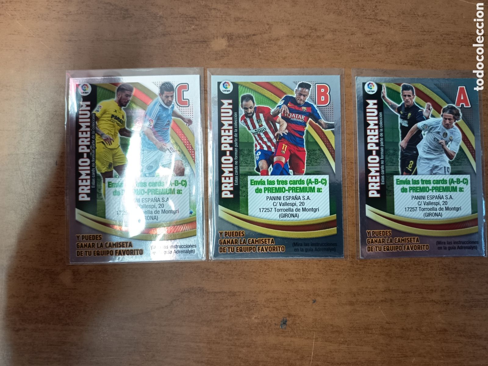 Cromos de f&uacute;tbol: LOTE 3 PREMIO-PREMIUM A B C ADRENALYN 2015 2016