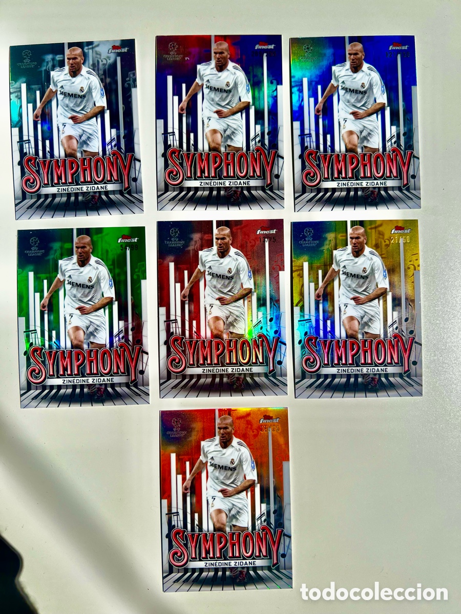 Cromos de f&uacute;tbol: 2024-25 Topps Finest UEFA &ndash; Zinedine Zidane Symphony &ndash; Near-Complete Rainbow
