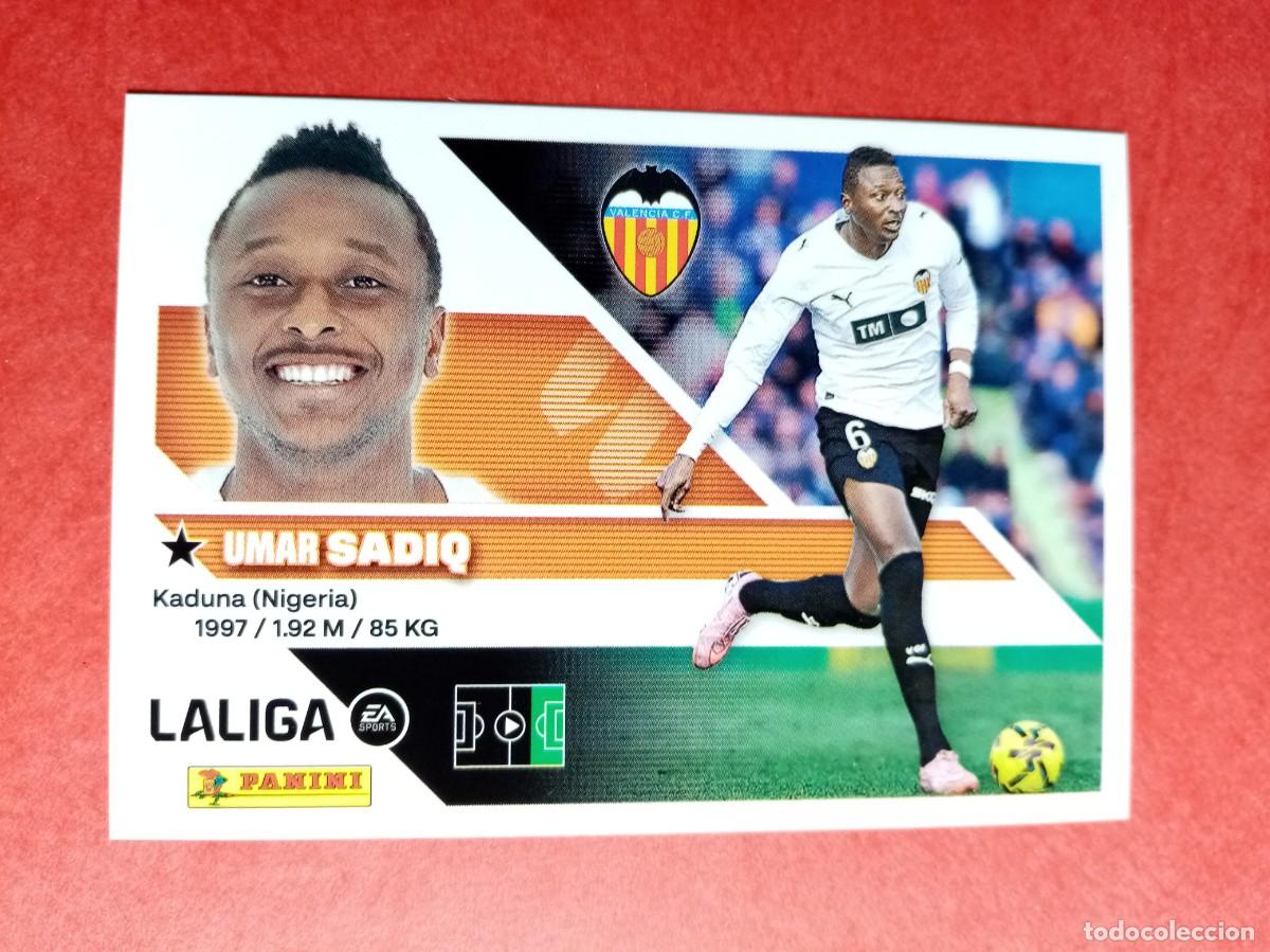 Cromos de f&uacute;tbol: N&ordm; 20 A 20A UMAR SADIQ, VALENCIA CF, LIGA ESTE 2026 2027 26 27 PANINI