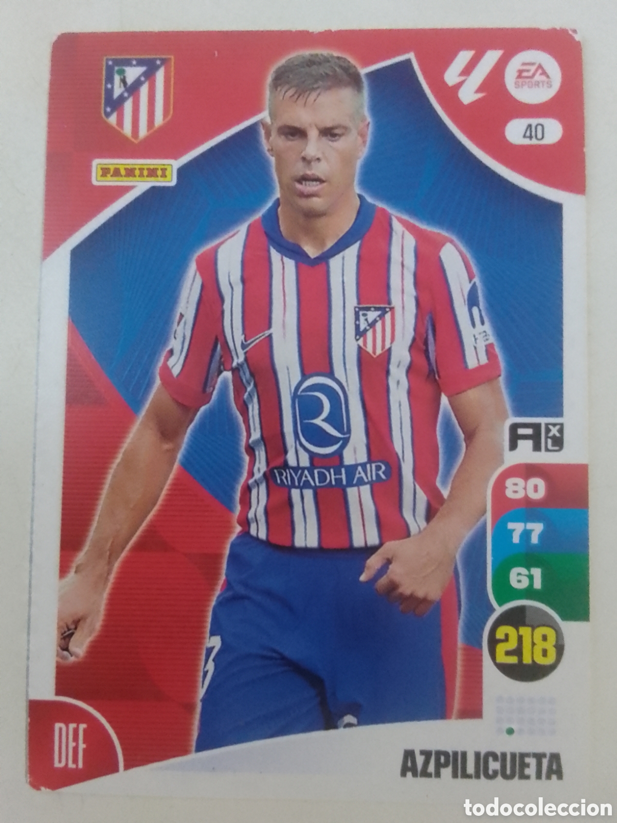 Cromos de f&uacute;tbol: Adrenalyn XL 2024-25 n&deg; 40 Azpilicueta &bull; Atl&eacute;tico de Madrid.
