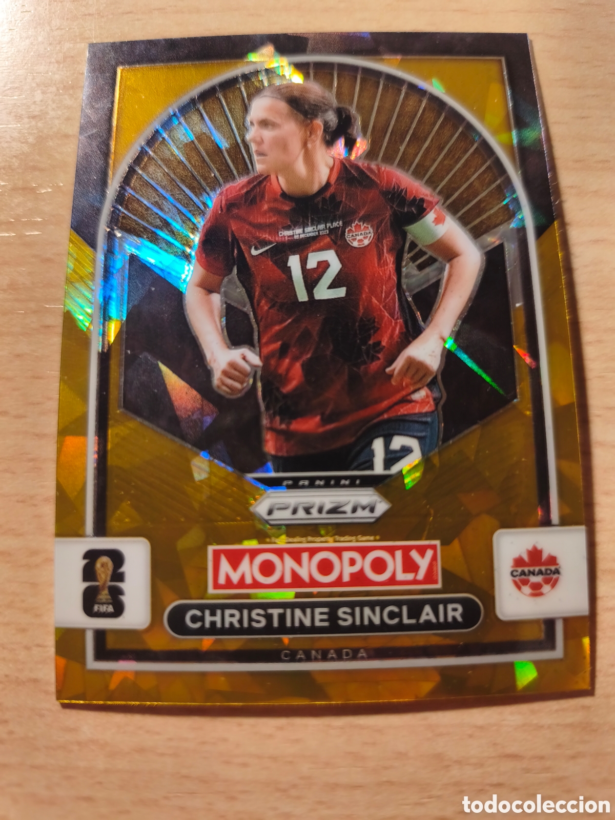 Cromos de f&uacute;tbol: 100 CHRISTINE SINCLAIR CANADA CRACKED ICE MONOPOLY PRIZM FIFA WORLD CUP 2026 MUNDIAL PANINI 26