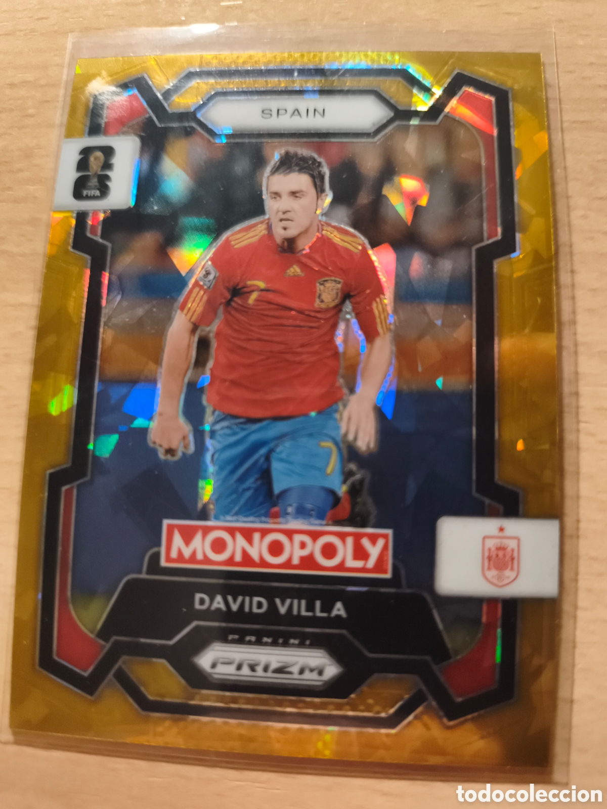 Cromos de f&uacute;tbol: 44 DAVID VILLA SPAIN ESPA&Ntilde;A CRACKED ICE MONOPOLY PRIZM FIFA WORLD CUP 2026 MUNDIAL PANINI 26