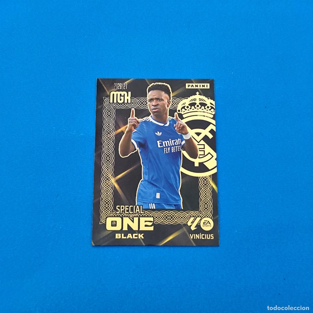 Cromos de f&uacute;tbol: Megacracks 2026 2027 / 26 27 Special One Black Vinicius Real Madrid