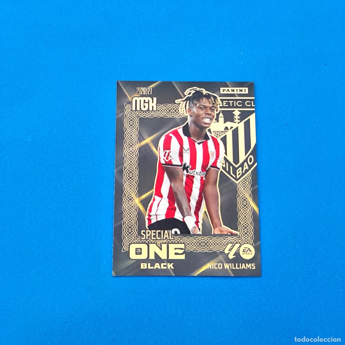 Cromos de f&uacute;tbol: Megacracks 2026 2027 / 26 27 Special One Black Nico Williams Athletic Club de Bilbao