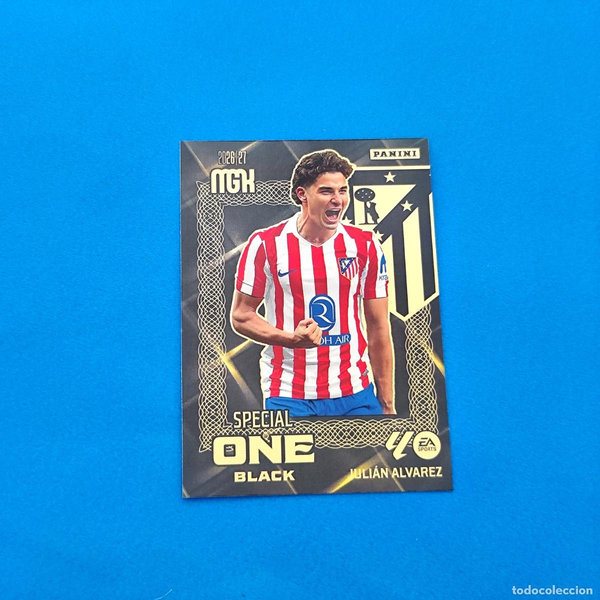 Cromos de f&uacute;tbol: Megacracks 2026 2027 / 26 27 Special One Black Juli&aacute;n &Aacute;lvarez Atl&eacute;tico de Madrid