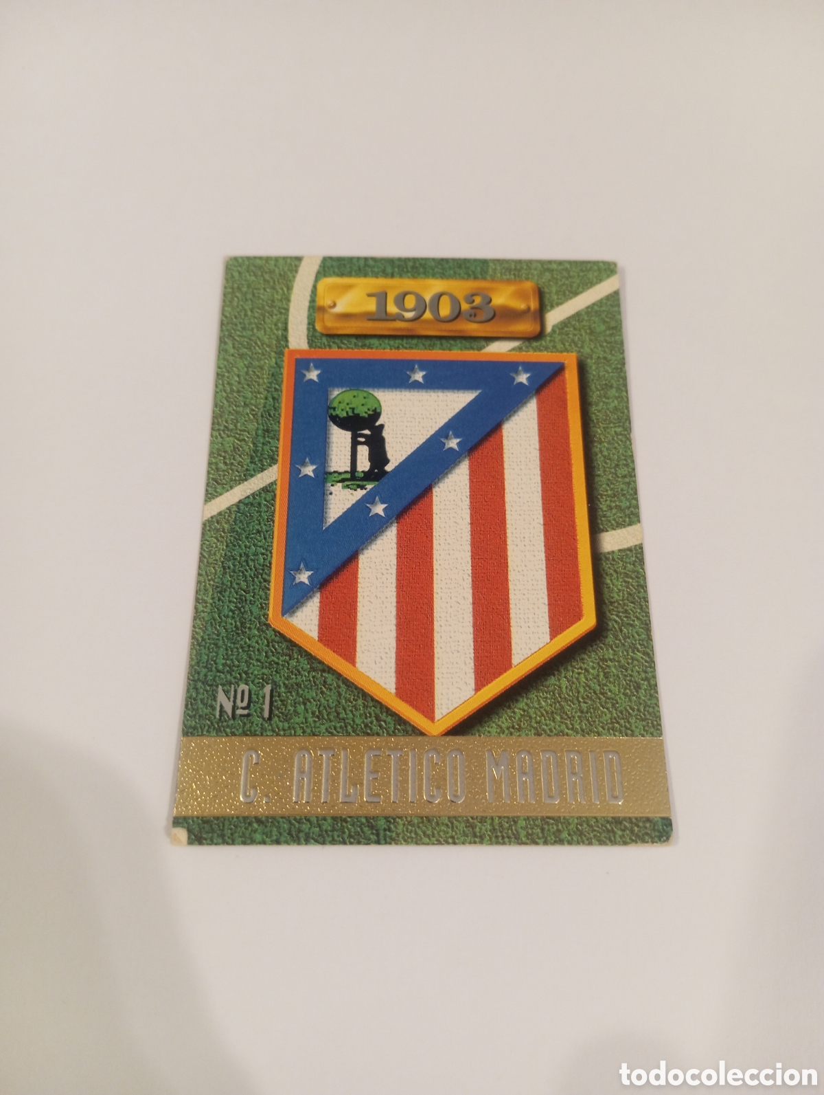 Cromos de f&uacute;tbol: 1 ESCUDO Atl&eacute;tico de Madrid 96 97 MUNDICROMO FICHAS LIGA 1996 1997