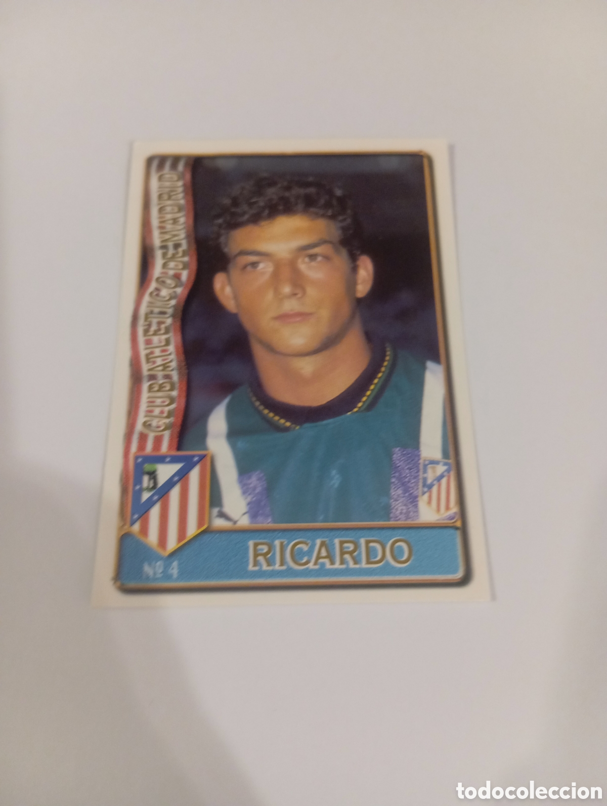 Cromos de f&uacute;tbol: 4 RICARDO Atl&eacute;tico de Madrid 96 97 MUNDICROMO FICHAS LIGA 1996 1997