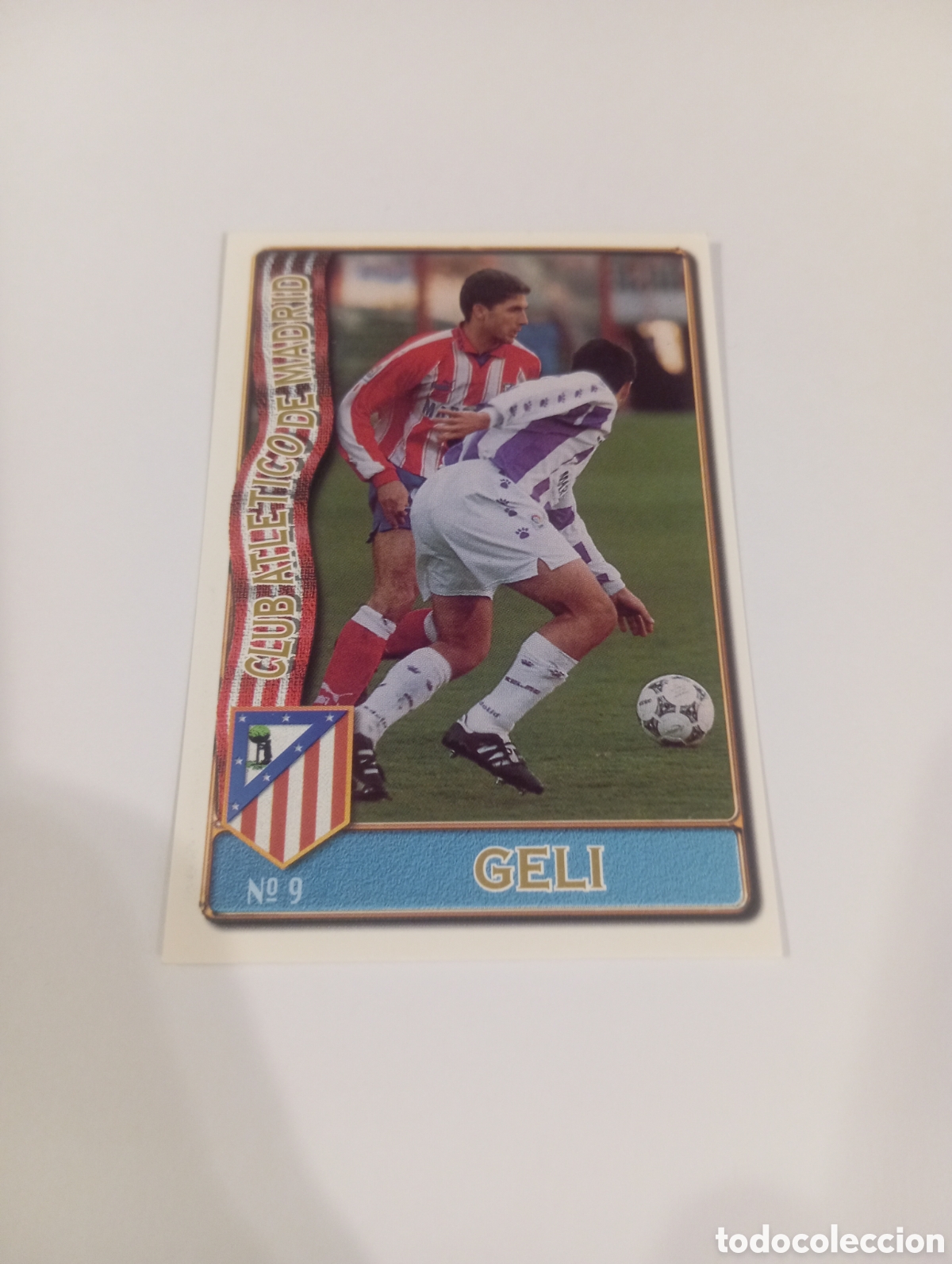 Cromos de f&uacute;tbol: 9 GELI Atl&eacute;tico de Madrid 96 97 MUNDICROMO FICHAS LIGA 1996 1997