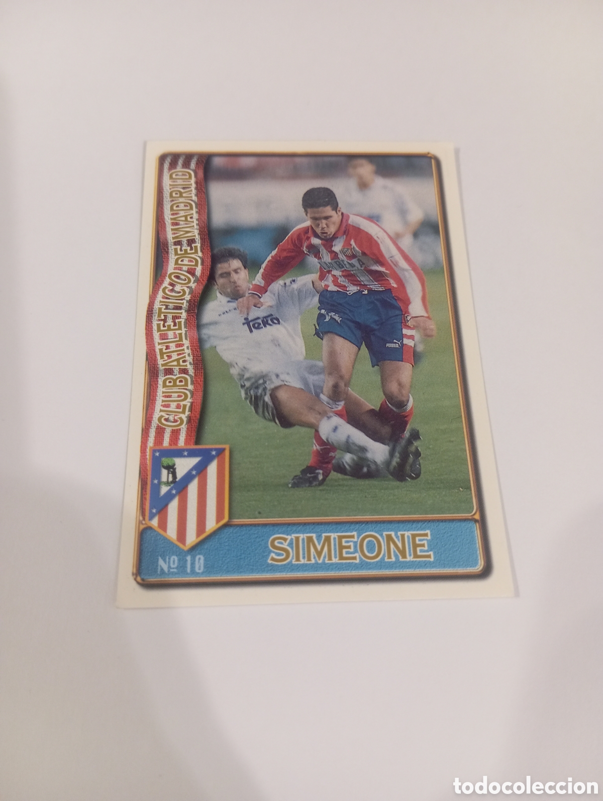 Cromos de f&uacute;tbol: 10 SIMEONE Atl&eacute;tico de Madrid 96 97 MUNDICROMO FICHAS LIGA 1996 1997