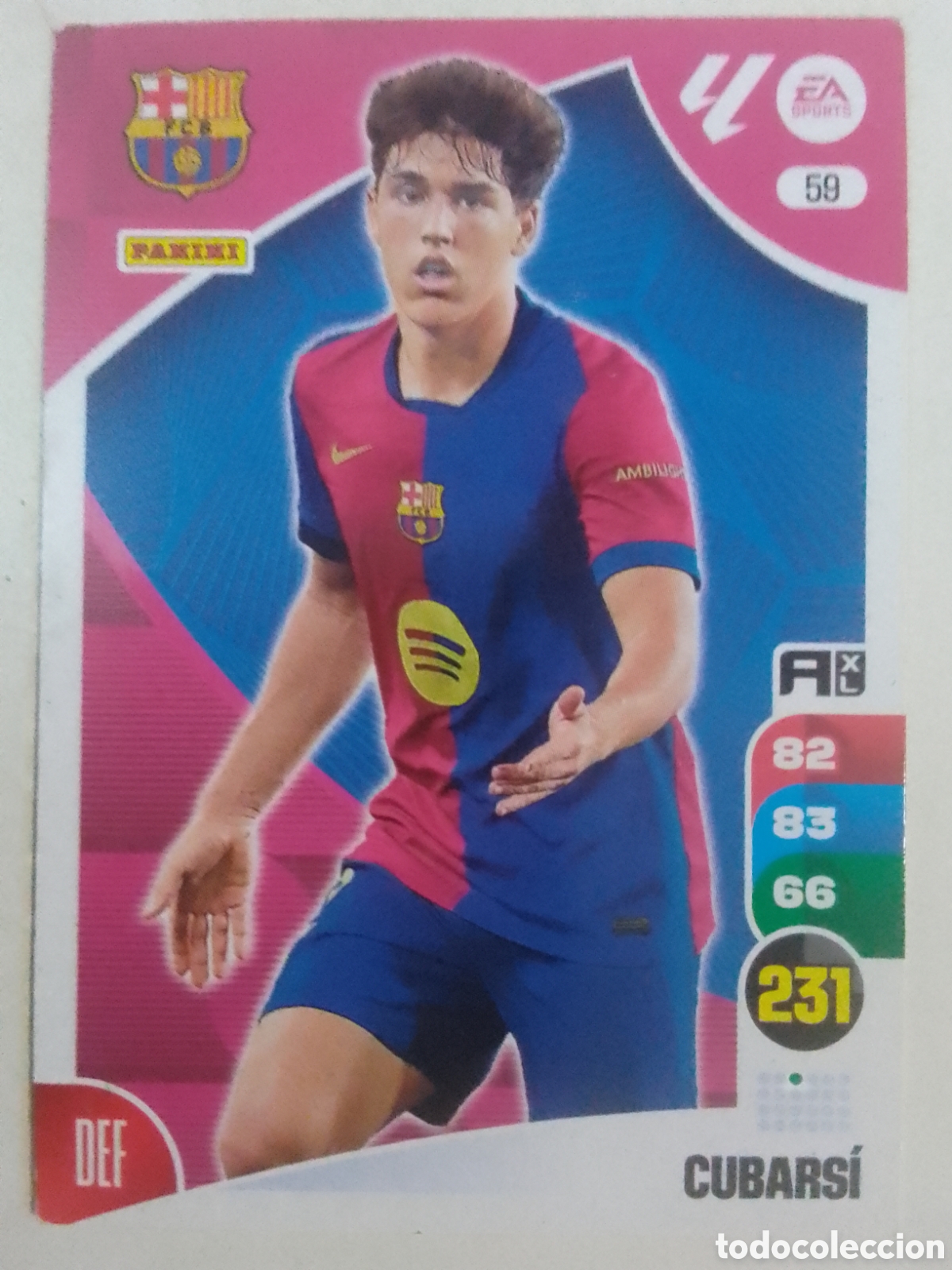 Cromos de f&uacute;tbol: Adrenalyn XL 2024-25 n&deg; 59 Cubarsi &bull; Barcelona.