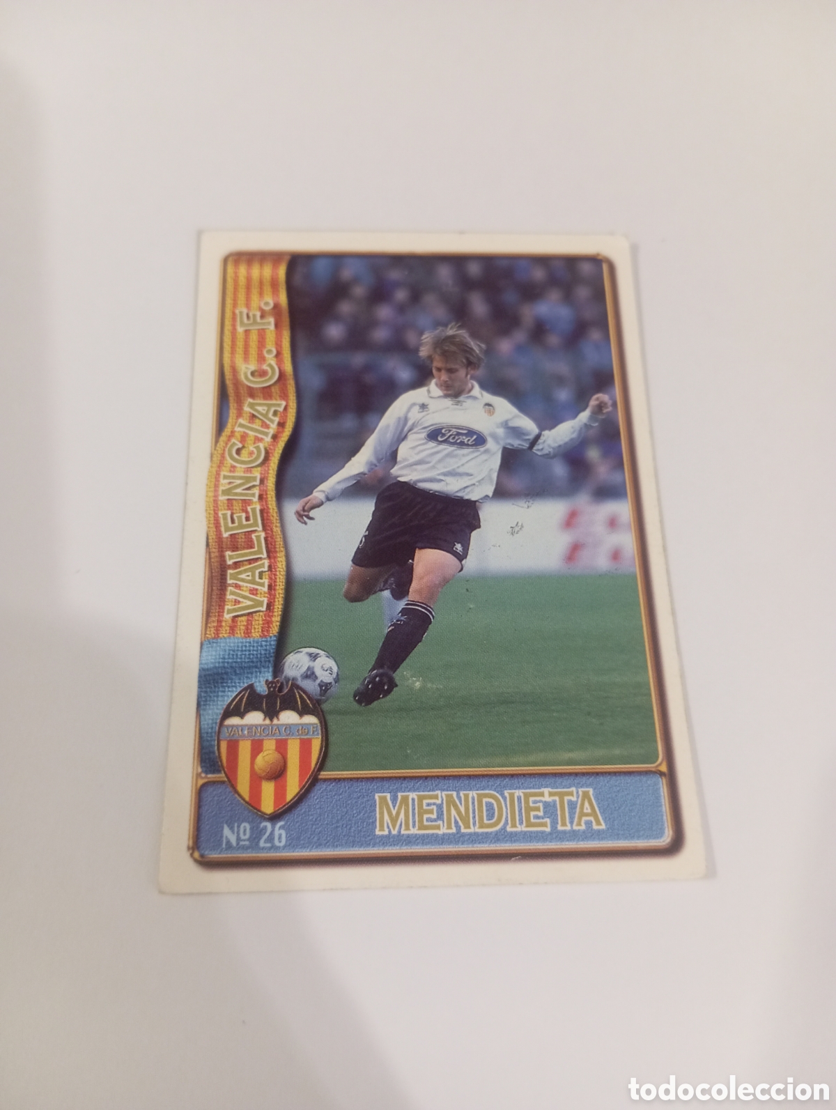 Cromos de f&uacute;tbol: 26 MENDIETA Valencia 96 97 MUNDICROMO FICHAS LIGA 1996 1997