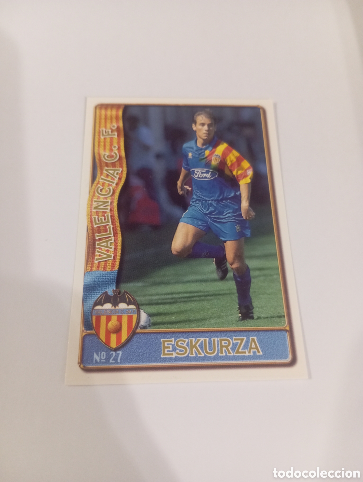 Cromos de f&uacute;tbol: 27 ESKURZA Valencia 96 97 MUNDICROMO FICHAS LIGA 1996 1997