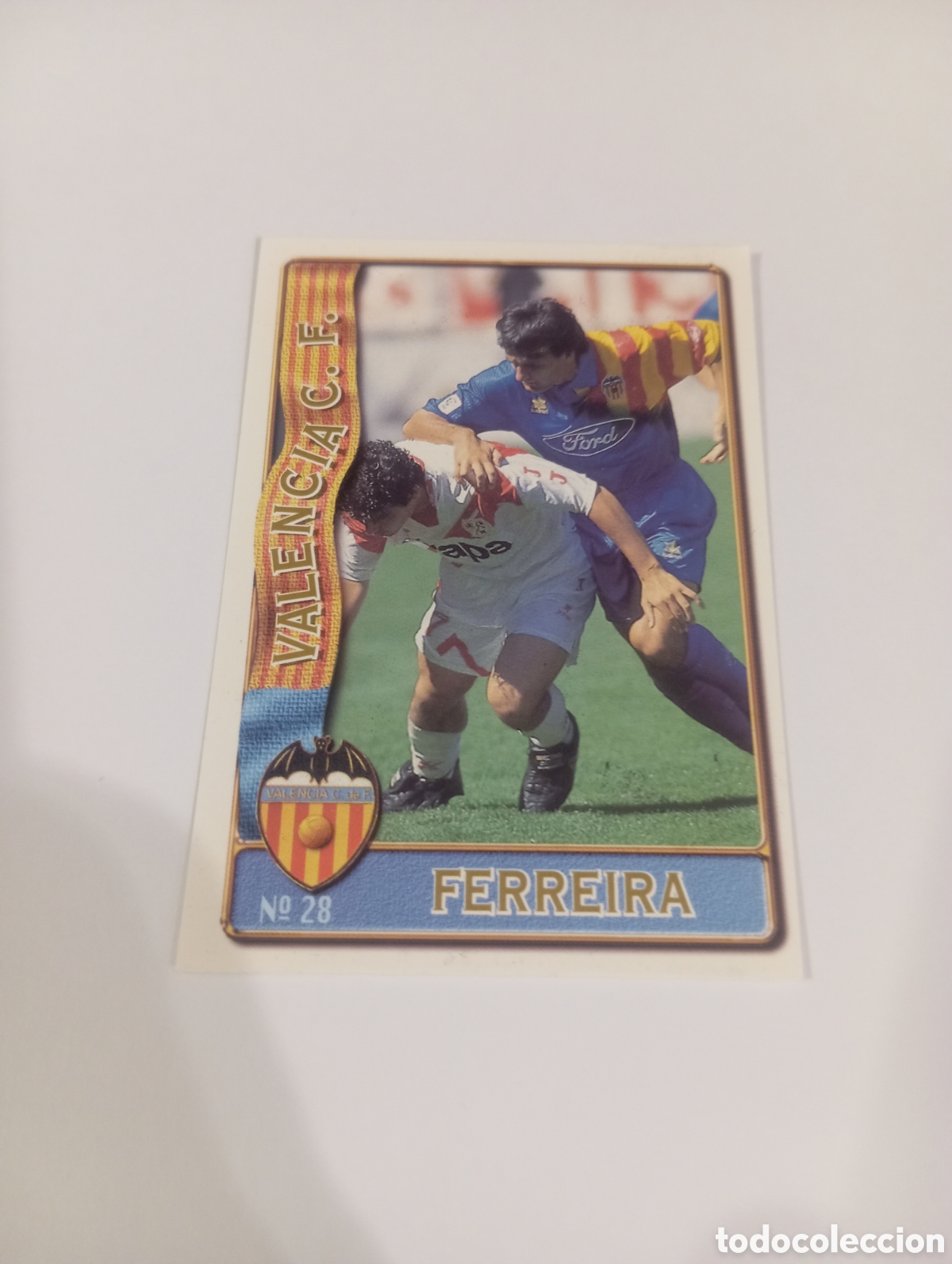 Cromos de f&uacute;tbol: 28 FERREIRA Valencia 96 97 MUNDICROMO FICHAS LIGA 1996 1997