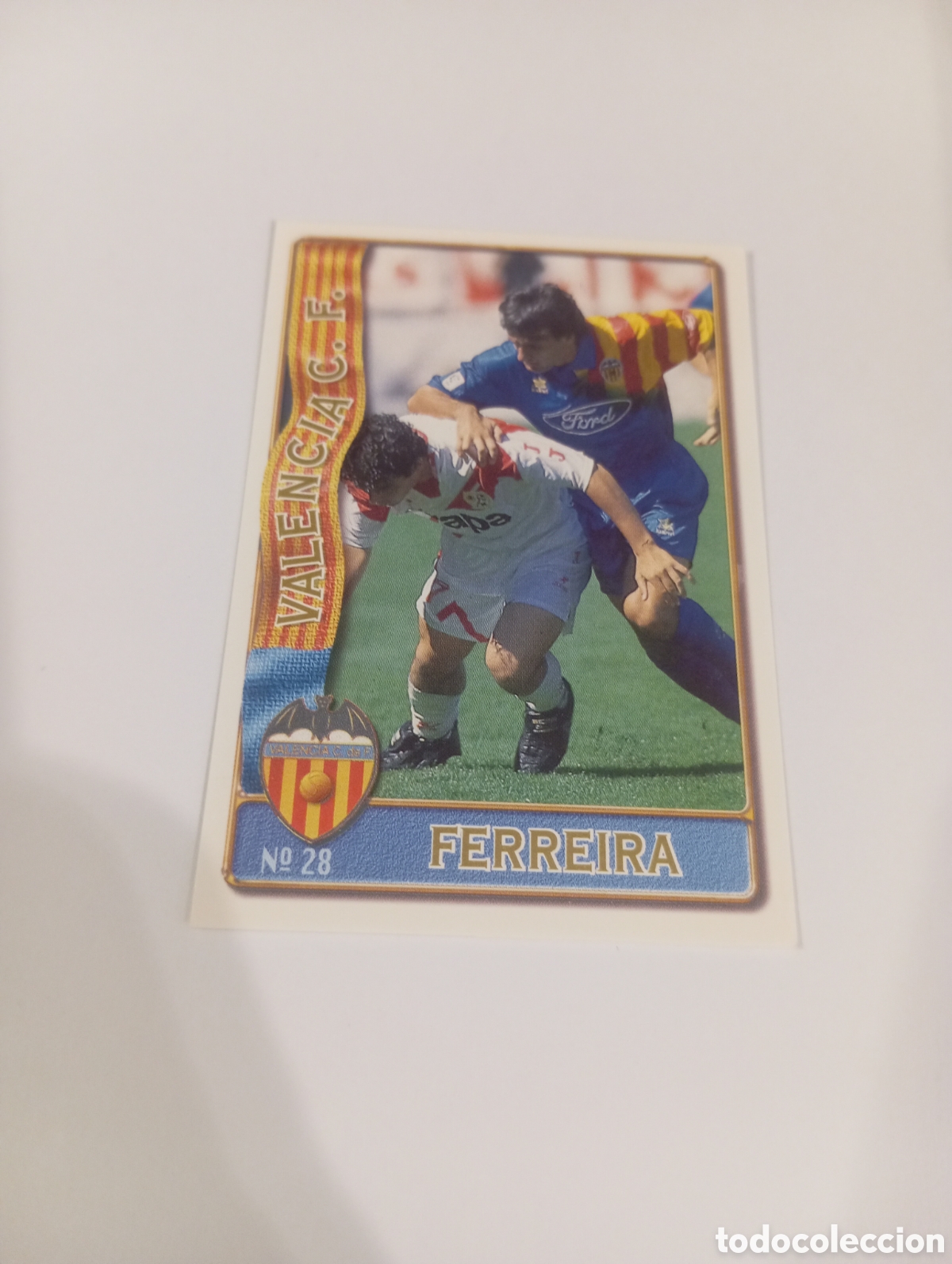 Cromos de f&uacute;tbol: 28 FERREIRA Valencia 96 97 MUNDICROMO FICHAS LIGA 1996 1997