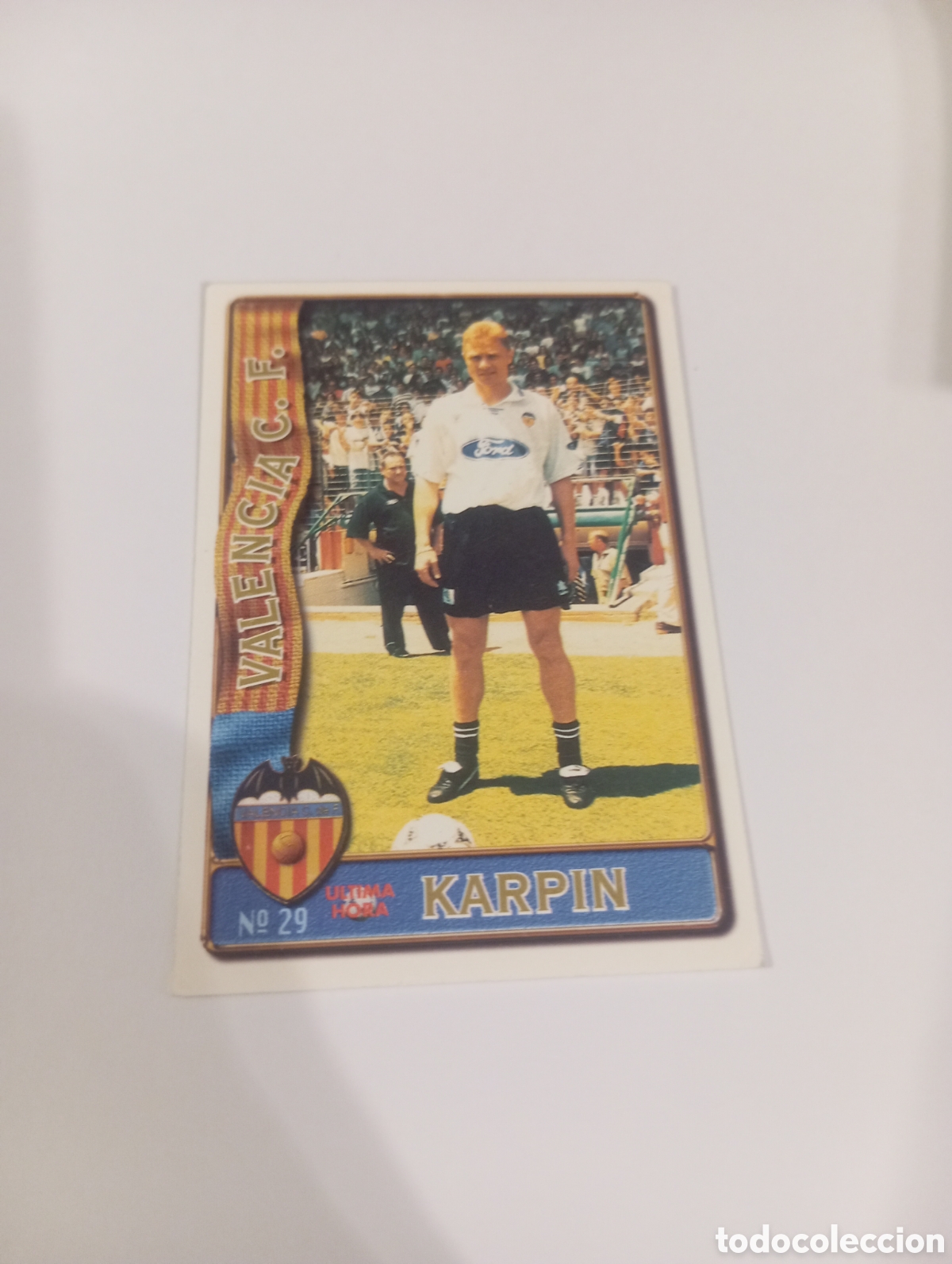 Cromos de f&uacute;tbol: 29 KARPIN UH Valencia 96 97 MUNDICROMO FICHAS LIGA 1996 1997