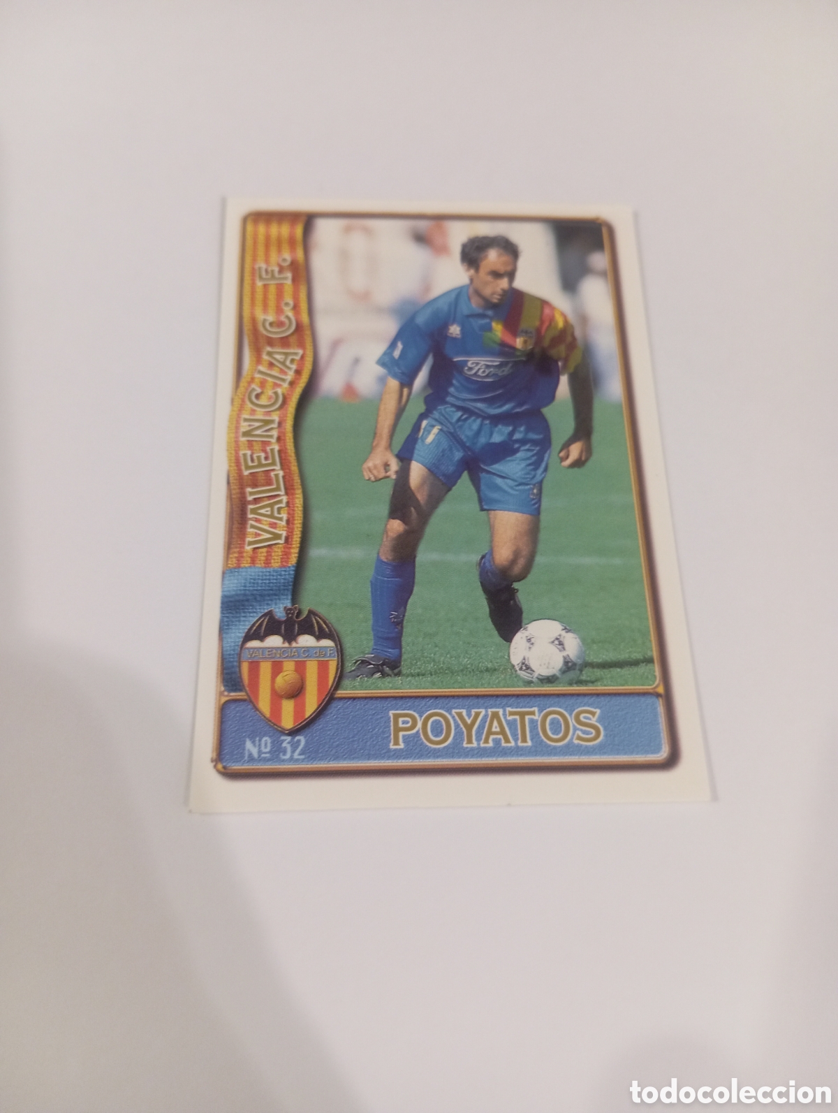 Cromos de f&uacute;tbol: 32 POYATOS Valencia 96 97 MUNDICROMO FICHAS LIGA 1996 1997