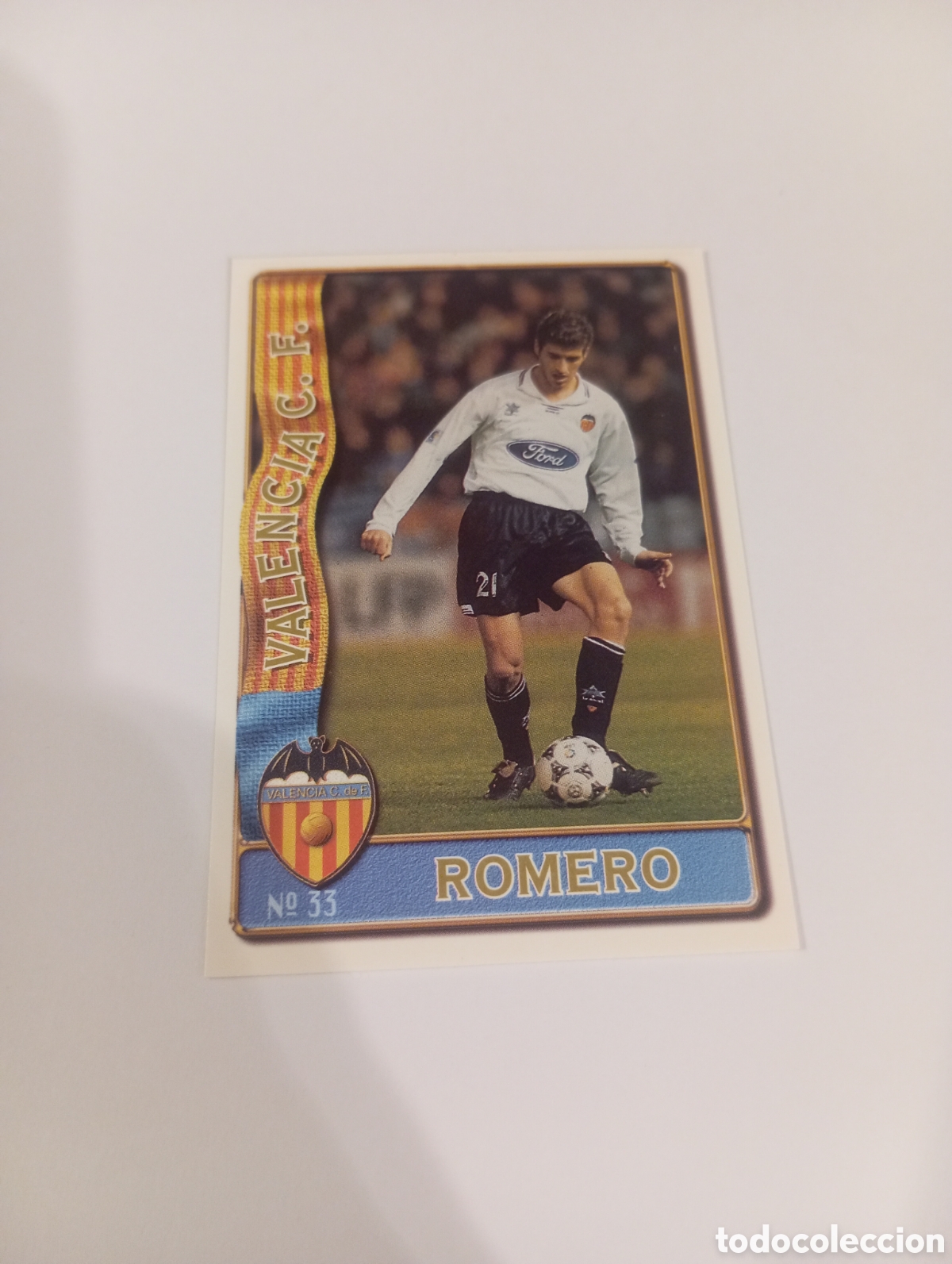 Cromos de f&uacute;tbol: 33 ROMERO Valencia 96 97 MUNDICROMO FICHAS LIGA 1996 1997