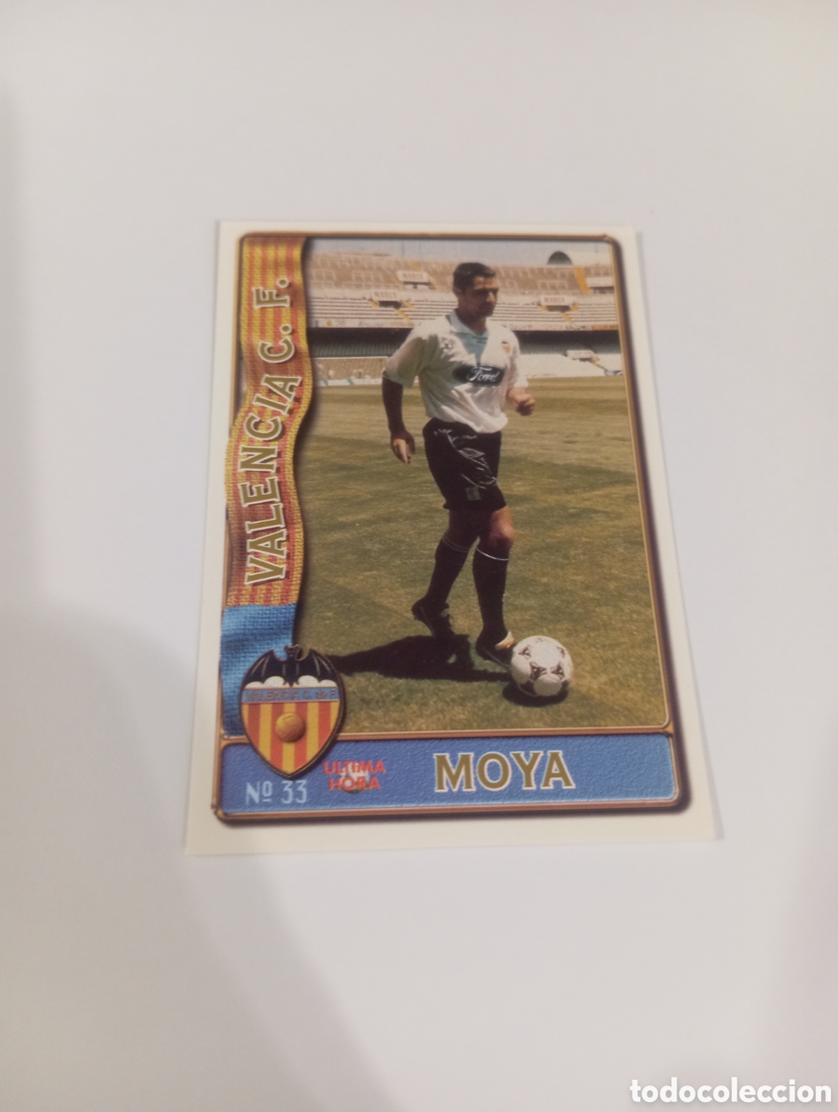 Cromos de f&uacute;tbol: 33 MOYA UH Valencia 96 97 MUNDICROMO FICHAS LIGA 1996 1997