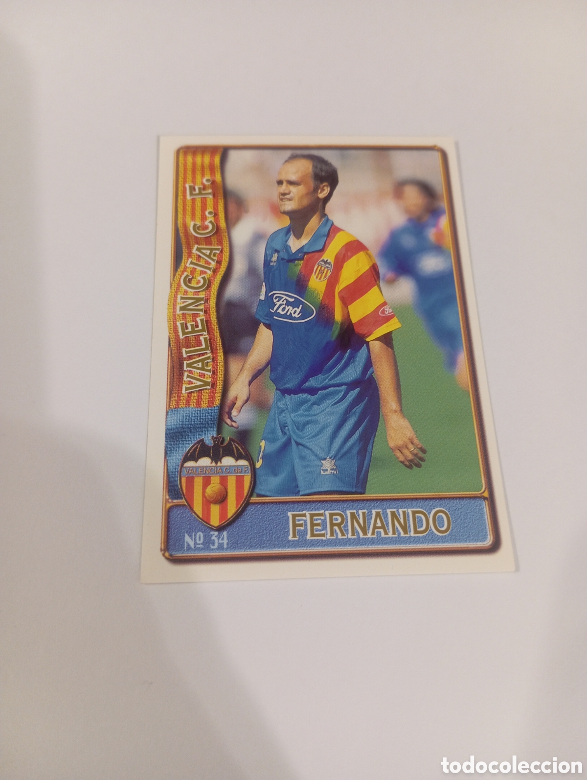 Cromos de f&uacute;tbol: 34 FERNANDO Valencia 96 97 MUNDICROMO FICHAS LIGA 1996 1997