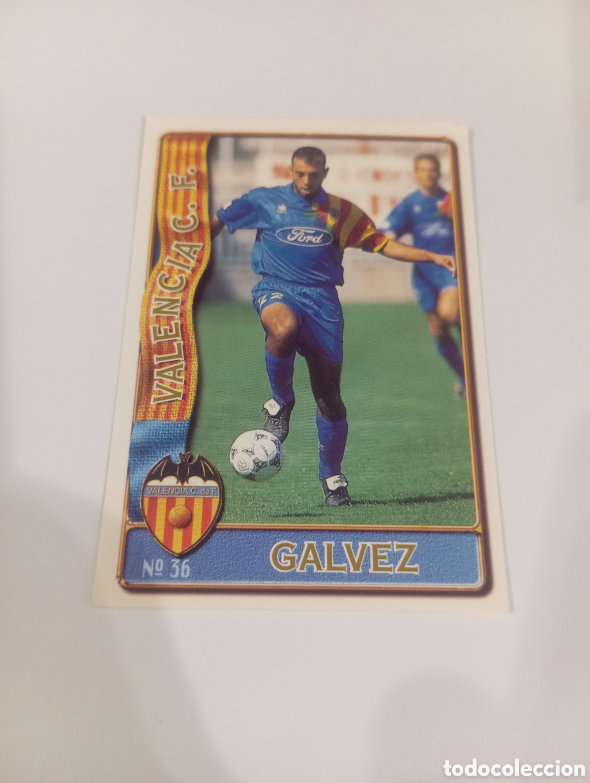 Cromos de f&uacute;tbol: 36 GALVEZ Valencia 96 97 MUNDICROMO FICHAS LIGA 1996 1997